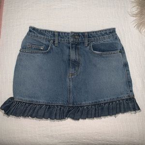 CARMAR ruffle denim skirt SIZE 28